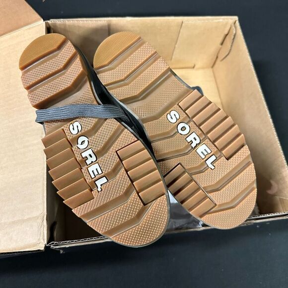 New Sorel Tivoli IV Waterproof Suede Shearling Ankle Boots 6 Quarry - Picture 5 of 6